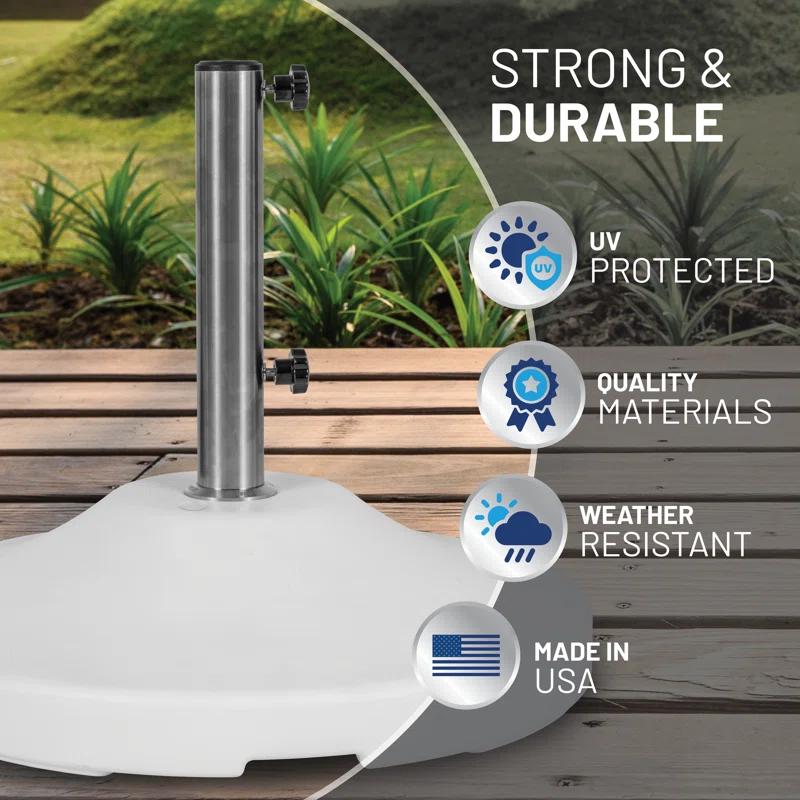 US Weight Fillable 120lb Capacity Free Standing Patio Umbrella Base