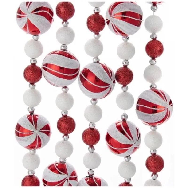Kurt Adler 6' Glitter Candy Ball Garland & Reviews | Wayfair