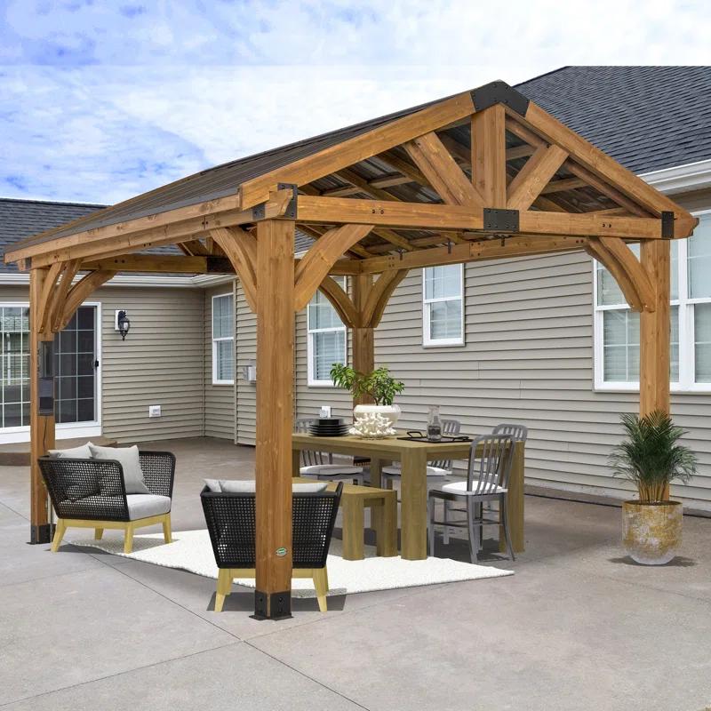 Backyard Discovery Arlington 12' x 12' Solid Wood Patio Gazebo