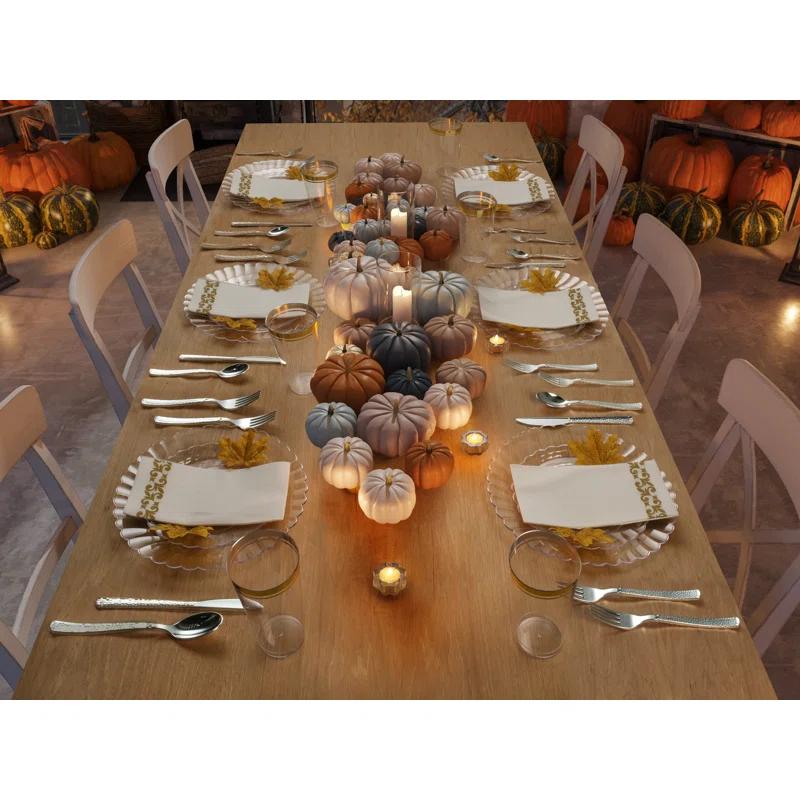Perfect Settings Tableware 50 Pcs Clear Plastic Disposable Party Dinnerware Combo Set Dinner and Salad Size Plates (Set of 25)