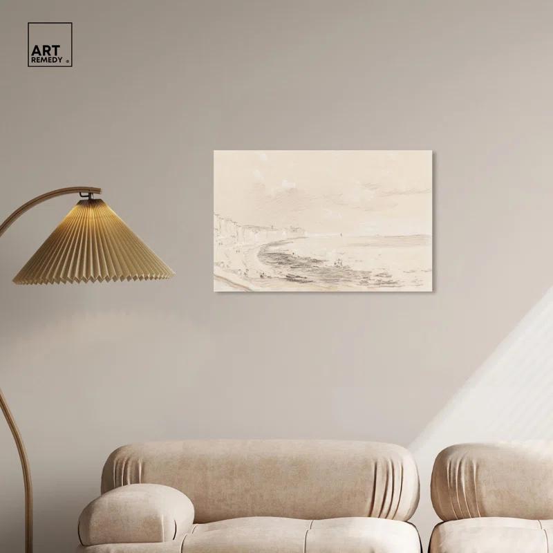 Art Remedy Sea Coast Scene 19th Century Canvas Coastal Classic Art by Art Remedy