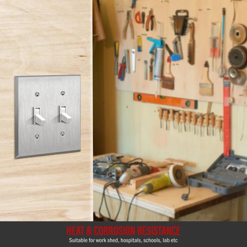 No Subject 2 - Gang Toggle Light Switch Standard Wall Plate