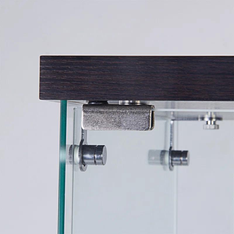 wendeway One Door Glass Cabinet Glass Display Cabinet With 3 Shelves