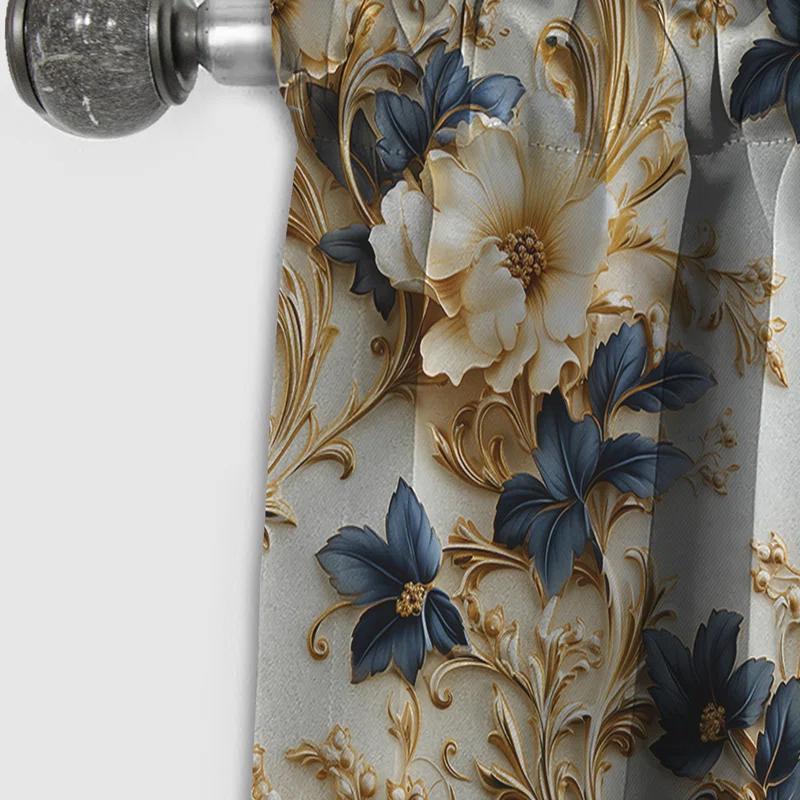 Design Art Vintage Ornamental Frames Victorian Pattern I - Damask Curtain - Blackout Curtain - 1 Panels