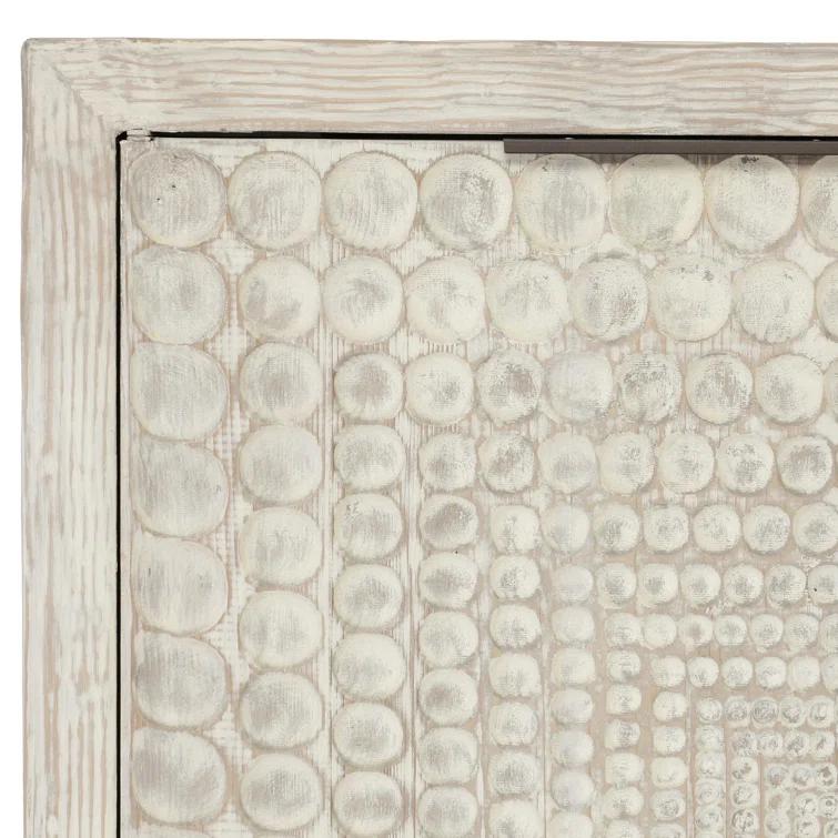 Classic Home Tafari 6-door Reclaimed Pine Wood Buffet Sideboard In Cream