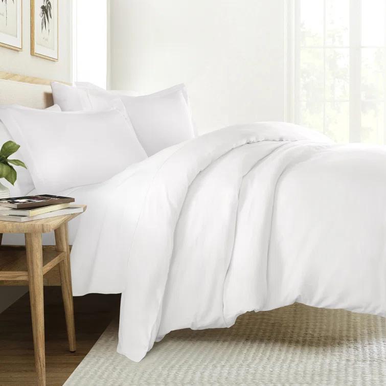 Becky Cameron Vintage Washed Long-Staple Sateen Cotton Duvet Cover Set