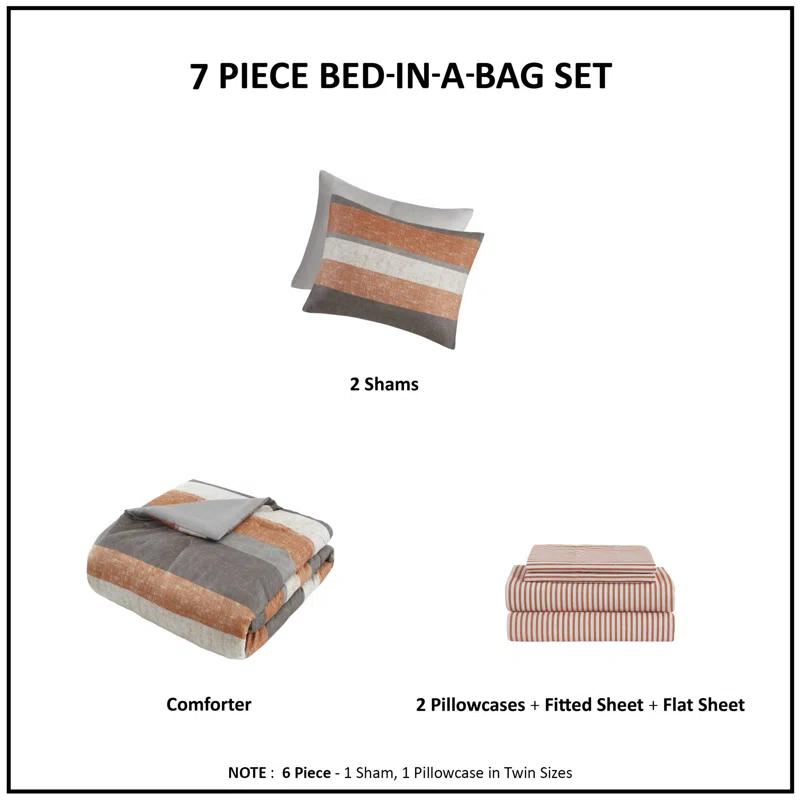 Madison Park Essentials Jaxon Comforter Set with Bed Sheets