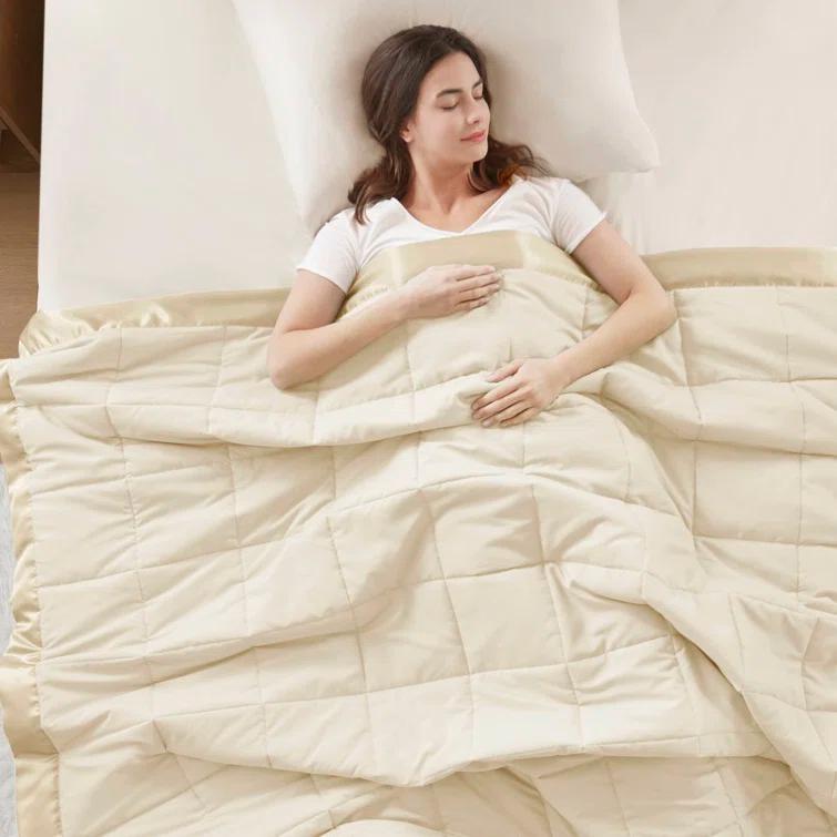 Madison Park Lightweight Down Alternative Blanket with Satin Trim