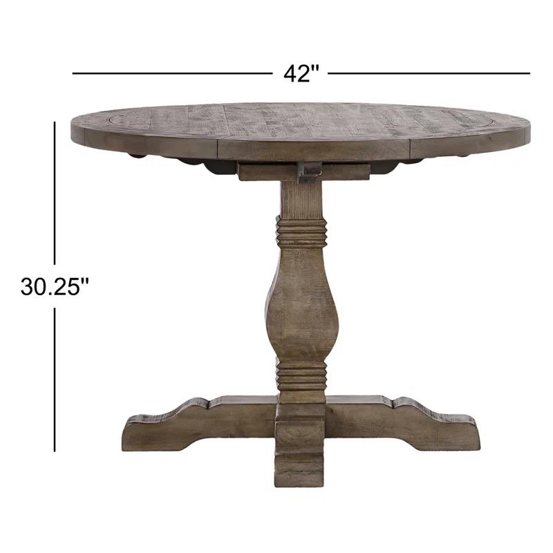Kinston Solid Wood Pedestal Dining Table