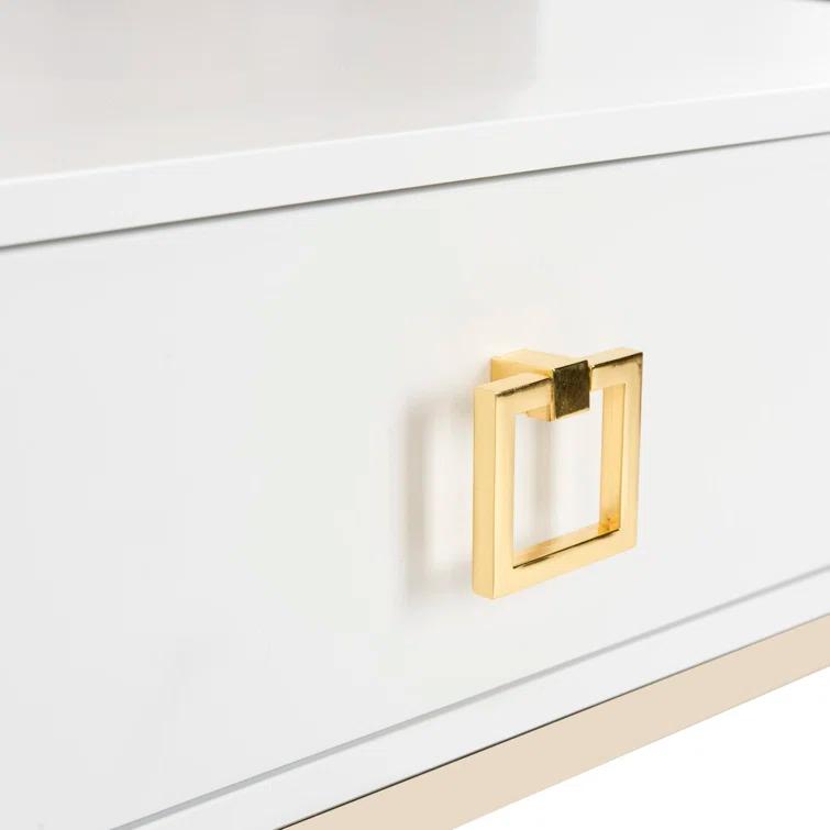 Zarina Modern Cross Leg End Table - White - Safavieh.