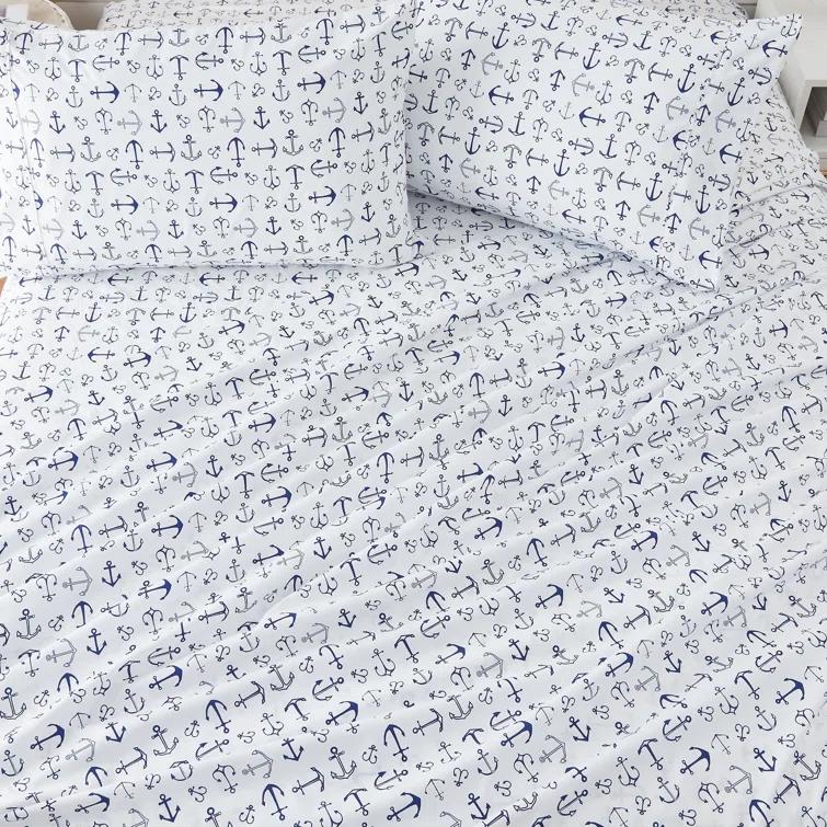 FreshFolds Ultra Soft Coastal Printed Microfiber Sheet Set