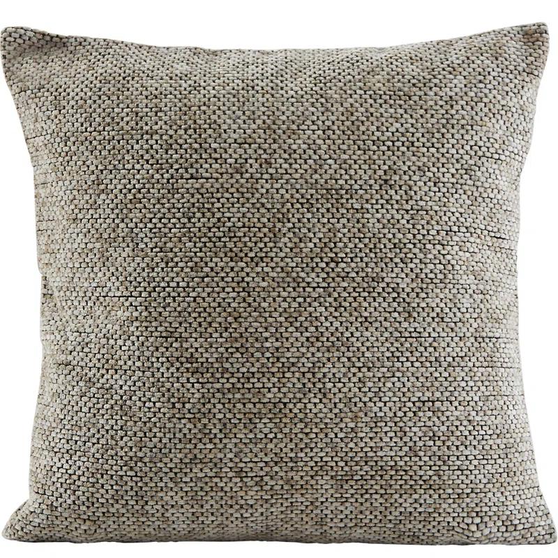 Violet Linen Chenille Classic Basketweave Pattern Pillow Cover