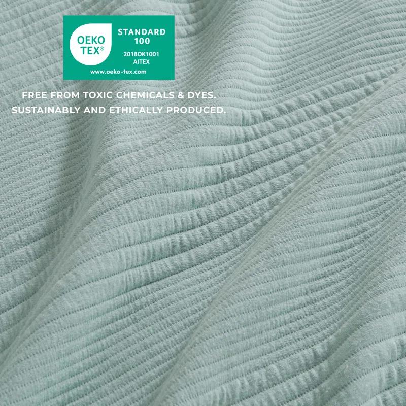 FreshFolds Jersey Cotton Blend Stitched Quilt Set with Shams