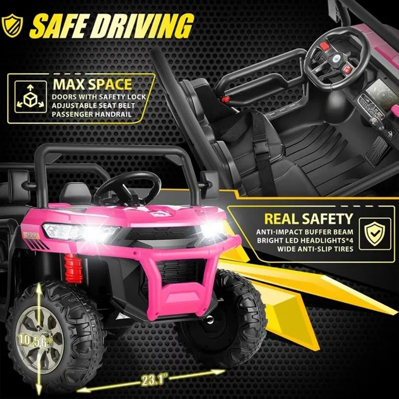 Himimi Delia Himimi 24 Voltage  Ride On Dump Truck, 2 Seater Kids UTV with Electric Dump Bed, Remote Control