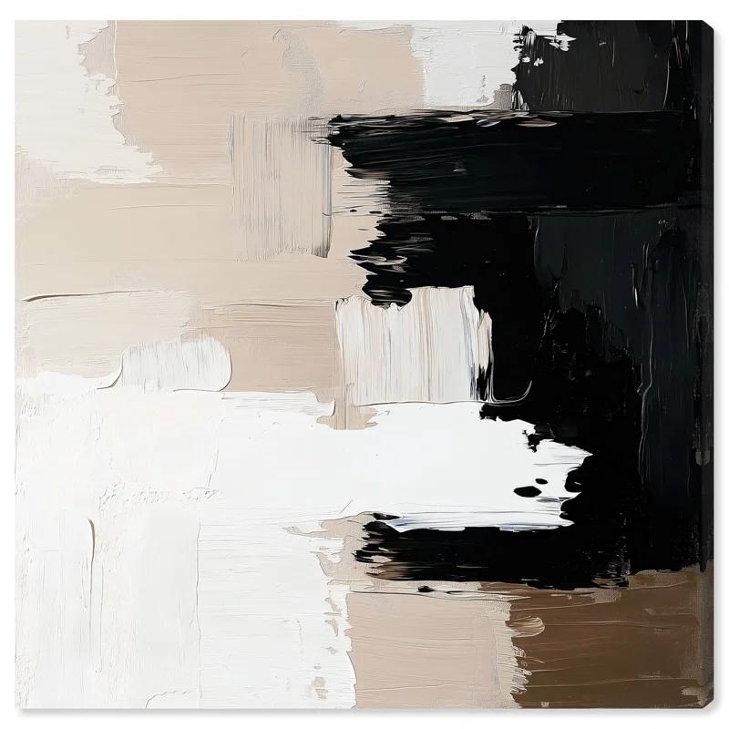 Art Remedy Neutral Ground Canvas Gemstone Abstract Art by Art Remedy