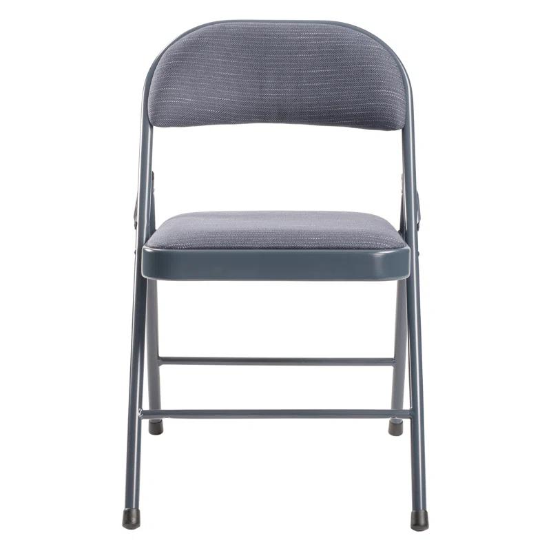 National Public Seating Commercialine Fabric Padded Stackable Folding Chair Folding Chair Set (Set of 4)