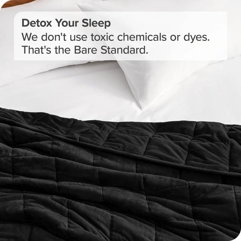 Bare Home Minky Fleece Weighted Blanket