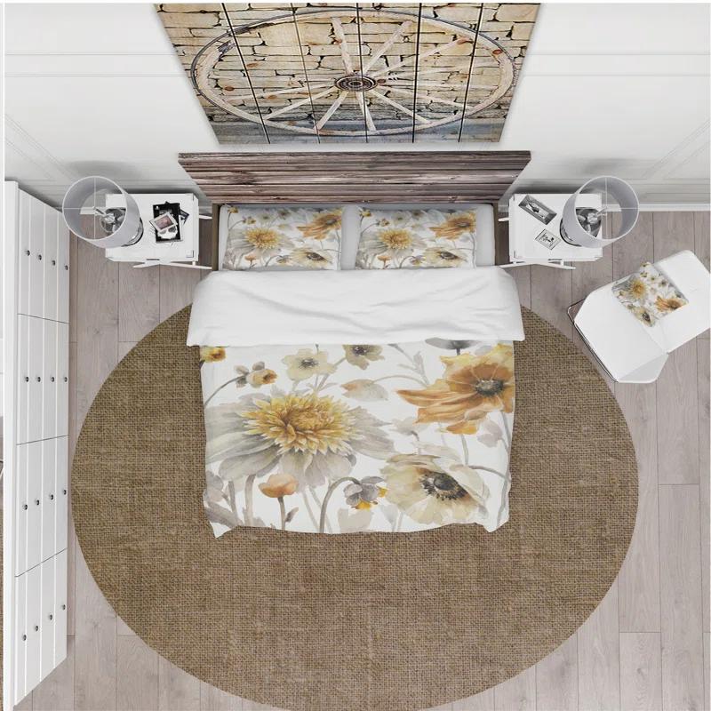 Design Art Farmhouse / Country No Floral Duvet Cover Set