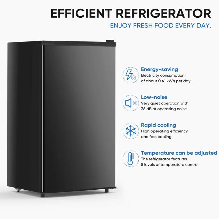 Smugdesk.com 3.2 Cu.Ft Single Door Compac Fridge with Freezer | Wayfair
