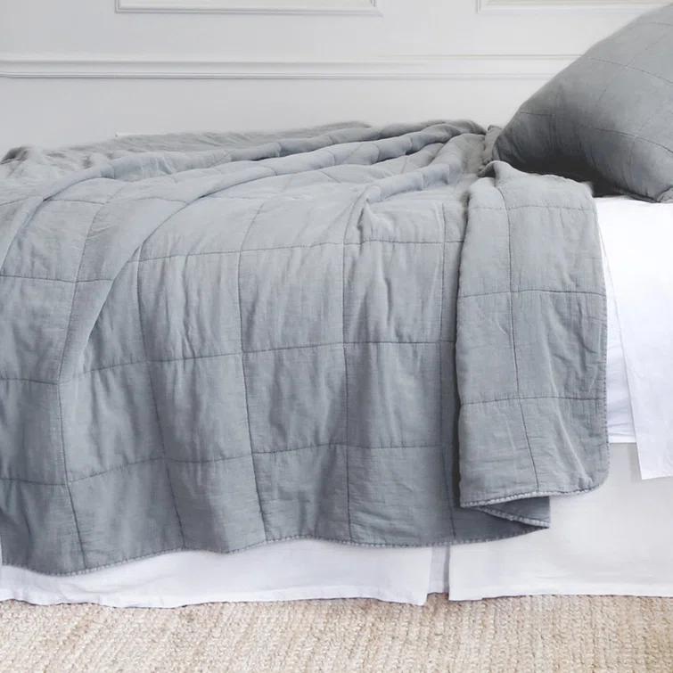 Antwerp Coverlet by Pom Pom at Home - Sky / Queen