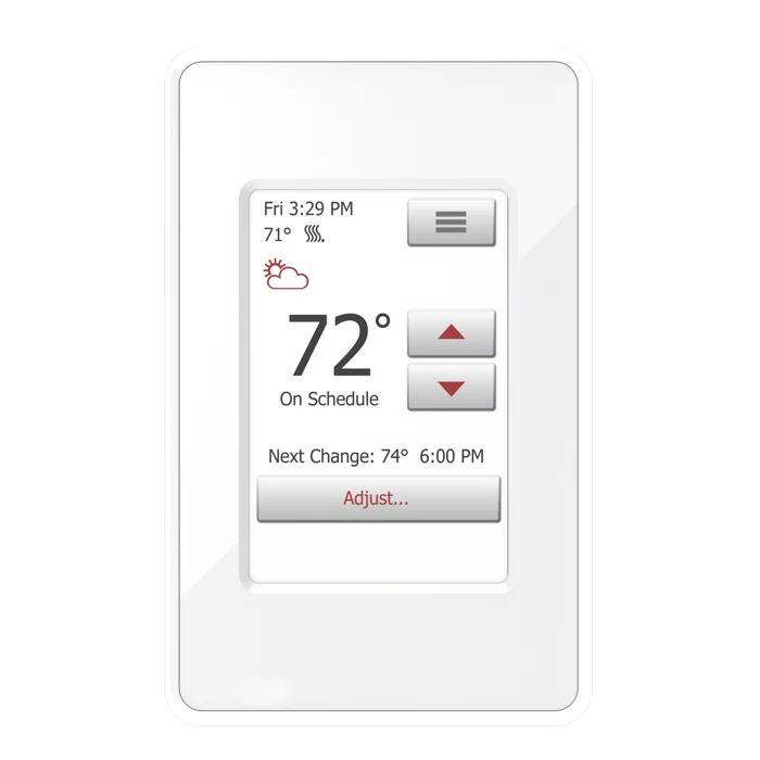 WarmlyYours WarmlyYours NSpiration Series Of Controls Smart Programmable Thermostat White