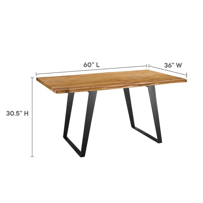 Modway Modway Viggo 60" Live Edge Acacia Wood Dining Table