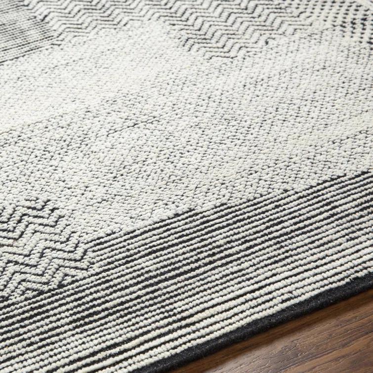 Gray Hand-Knotted Wool 4' x 6' Area Rug