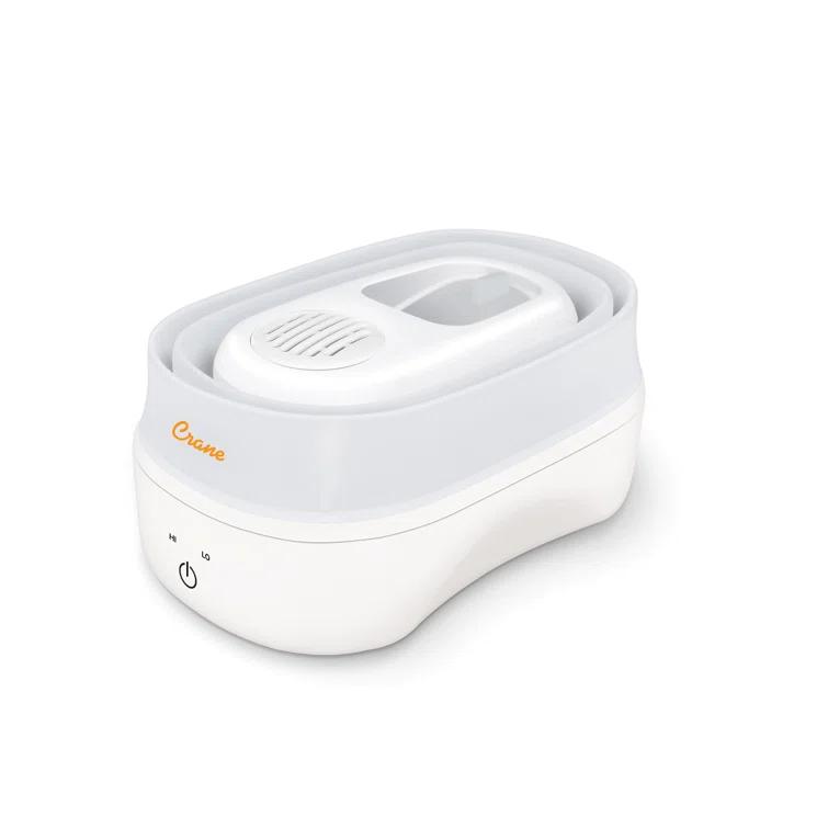 Crane USA 1 Gal. Warm Mist Collapsible Humidifier, White, Top Fill, for Medium Rooms Up to 500 sq. ft.