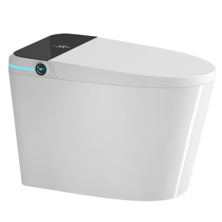 Tryimagine Modern Smart Toilet With Bidet Seat Built-In, Intelligent Toilet Auto Open/Close Seat, Foot Sensor, LED Display,Night Light, Warm Water & Dryer CCNPPcc-W2826P207793