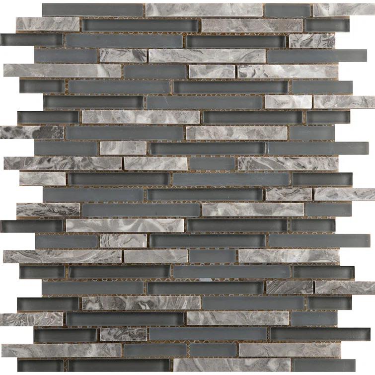 Emser Tile Lucente Lsgb Campo 12 in. x 13 in. Glossy/Matte Glass Wall Tile (10.72 sq. ft./Case)