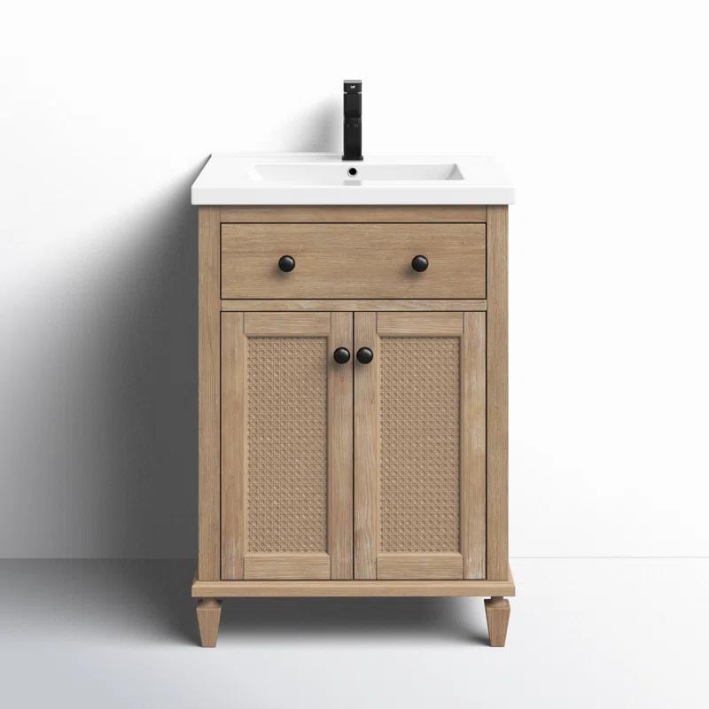 Birch Lane™ Berkely 24'' Single Bathroom Vanity with Porcelain Top