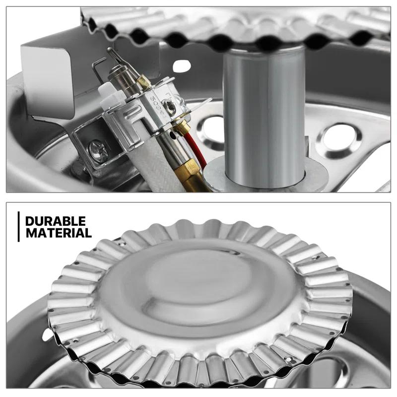 MoNiBloom Propane Gas Patio Heater, Outdoor 11,000 BTU Table Top Heater with Pilot Light for Garden Backyard