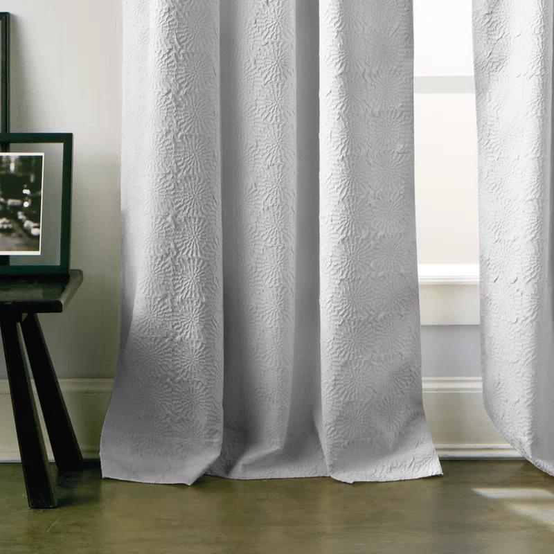DKNY Chrysanthemum Solid Color Grommet Curtain Panel Pair (Set of 2)