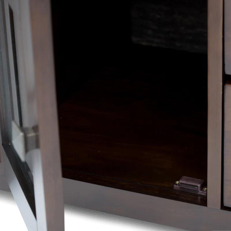 Simpli Home Cosmopolitan SOLID WOOD 72 inch Wide TV Media Stand For TVs up to 80 inches