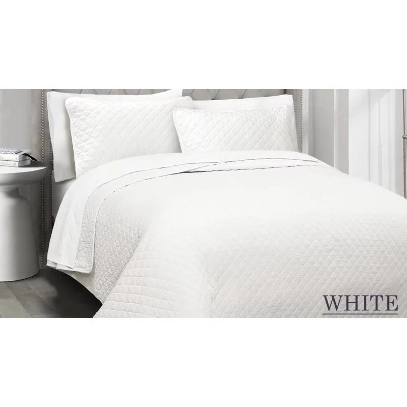 Lush Decor Ava Diamond Standard Cotton Modern & Contemporary Quilt Set