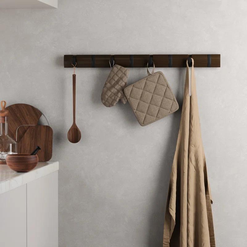 Flip 8 - Hook Solid Wood Coat Rack