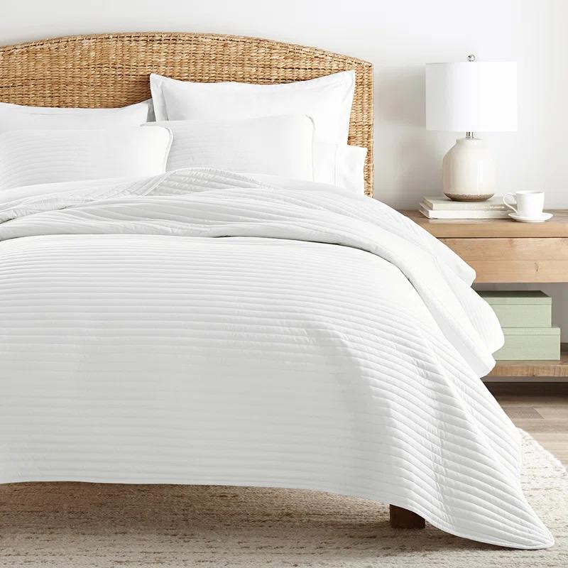 Becky Cameron Becky Cameron Lightweight All Season Stripe Stitch Quilt Set with Shams