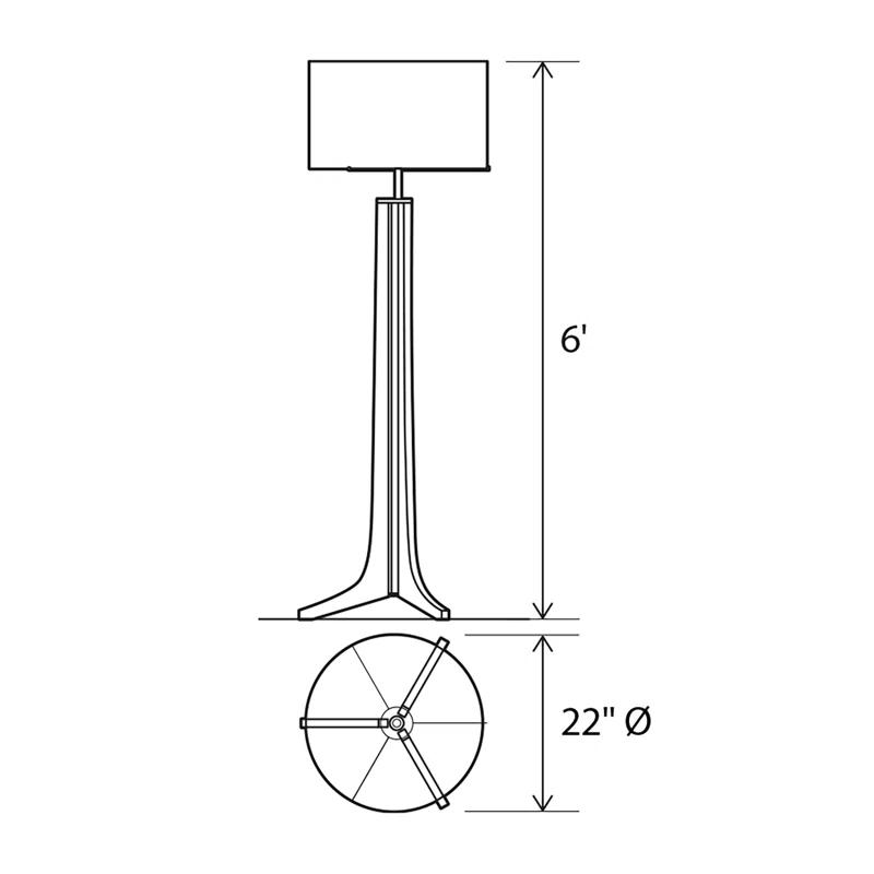 Cerno Forma 72'' Traditional Floor Lamp