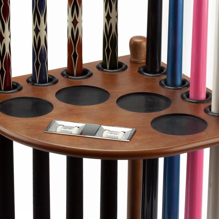 GSE Games & Sports Expert 8 Billiard Pool Cue Stick Corner Rack with Score Counter