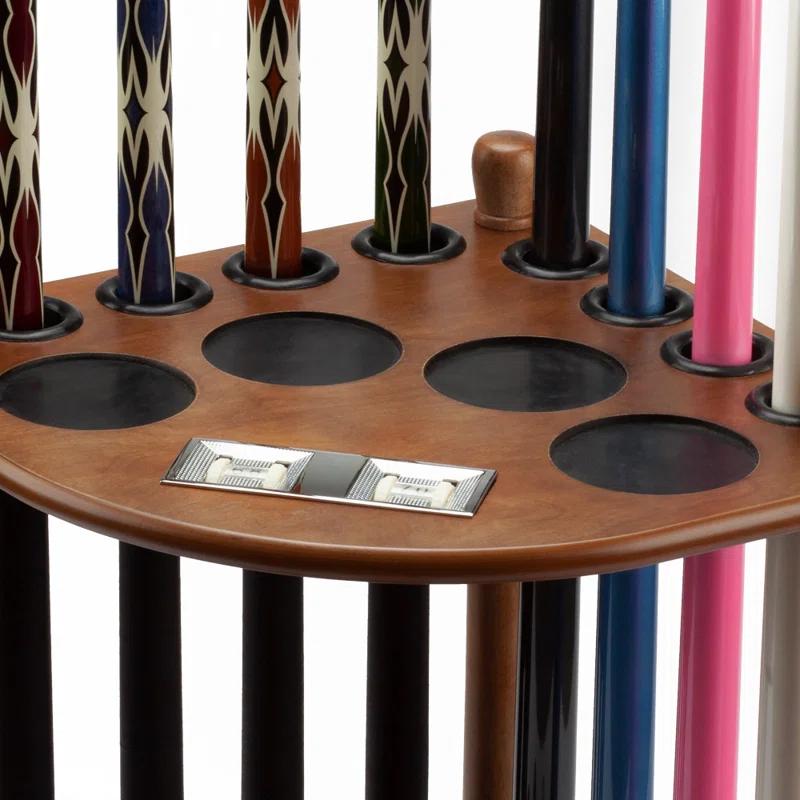 GSE Games & Sports Expert 8 Billiard Pool Cue Stick Corner Rack with Score Counter