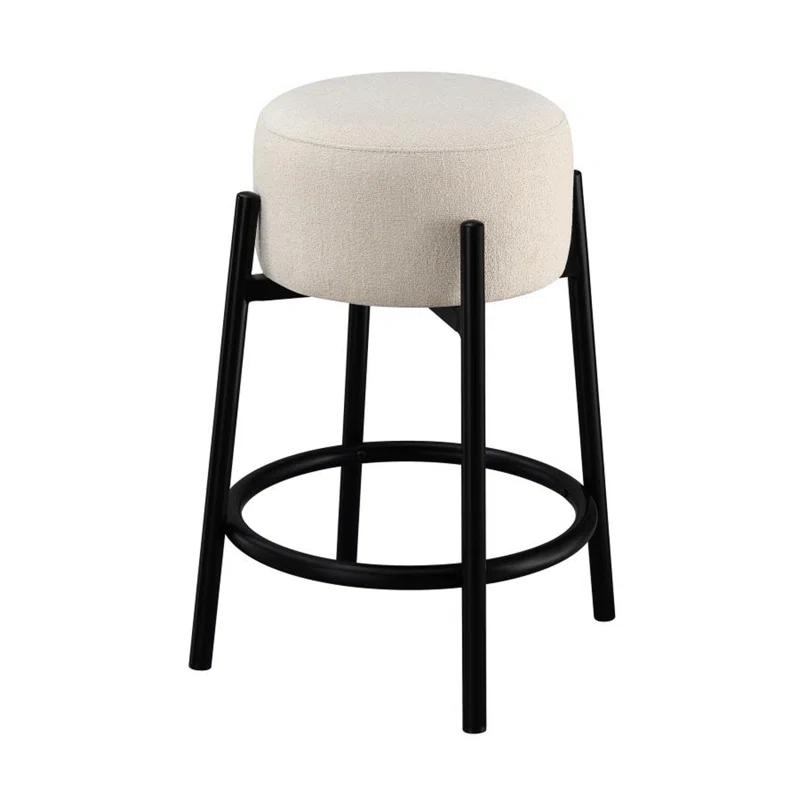 Andrew Home Studio Soto Upholstered Counter Stool with Metal Frame (Set of 2)