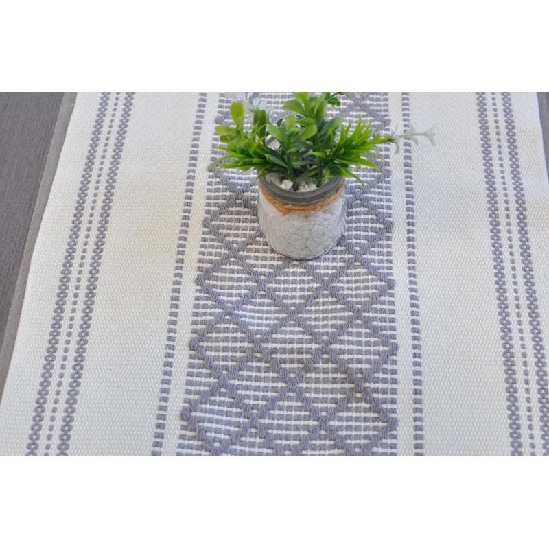 Oveesha Boho Cotton Woven Table Runner With Tassels