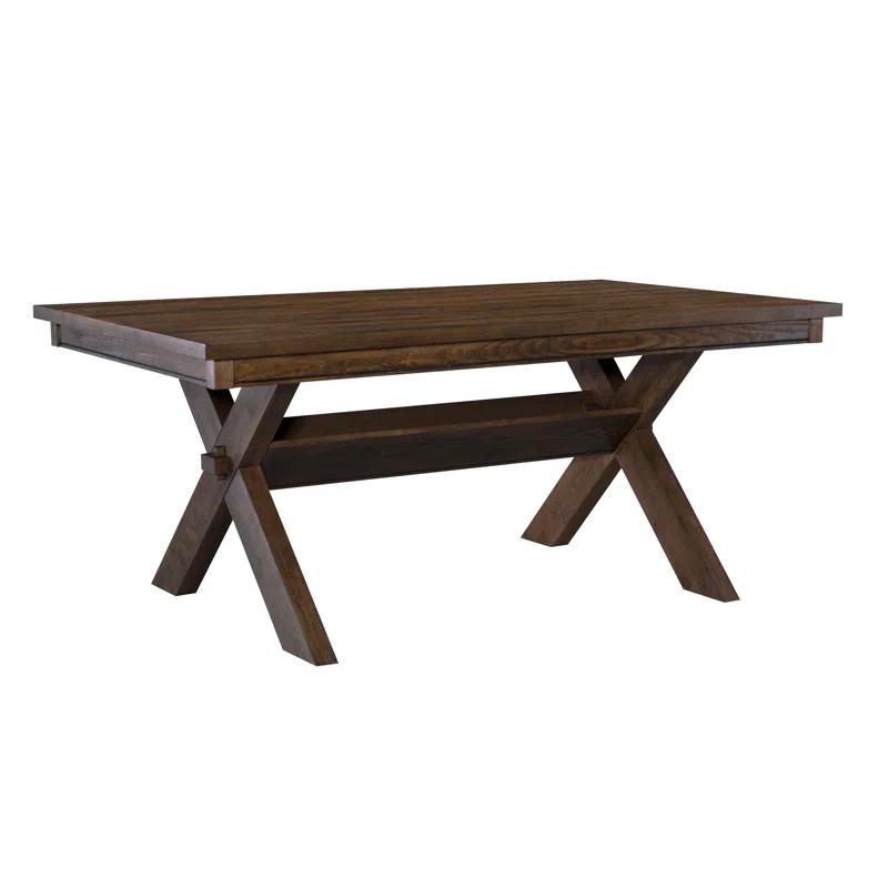 Kelly Clarkson Home Gigi 70" Solid Wood Farmhouse Trestle Base Dining Table