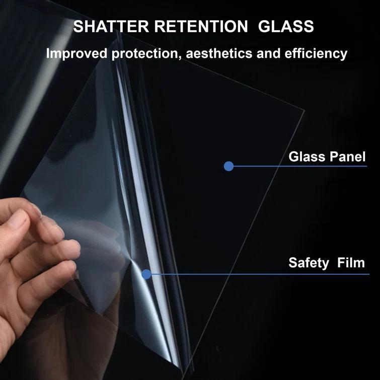 WoodBridge 44-48" W x 80" H Double Sliding Semi- Frameless Shower Door with 5/16"(8mm) Clear Tempered Glass SURFK-4880--BN