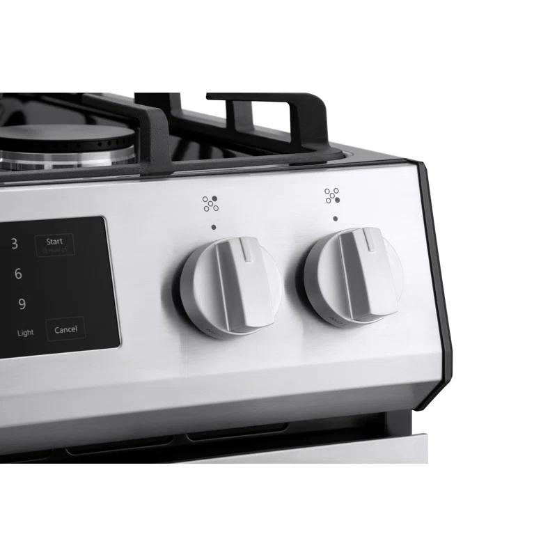 Kenmore 5.6 cu. ft. Front-Control Gas Range with 5 Burners and Hidden Bake Stainless Steel