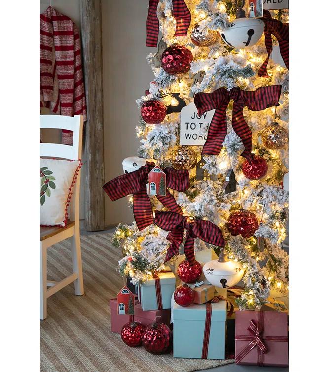 A&B Home Farmhouse Bell Ornament Set of 4 8.5"Dia. x 10" White (Set of 4)