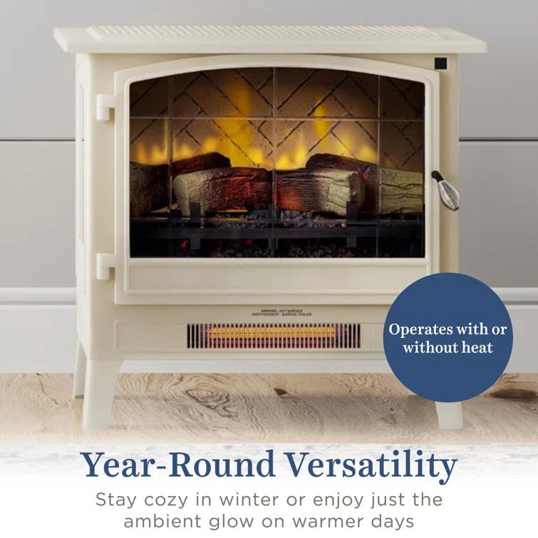 Country Living Smart Infrared Electric Fireplace Stove Heater, Alexa and Google Home Compatible