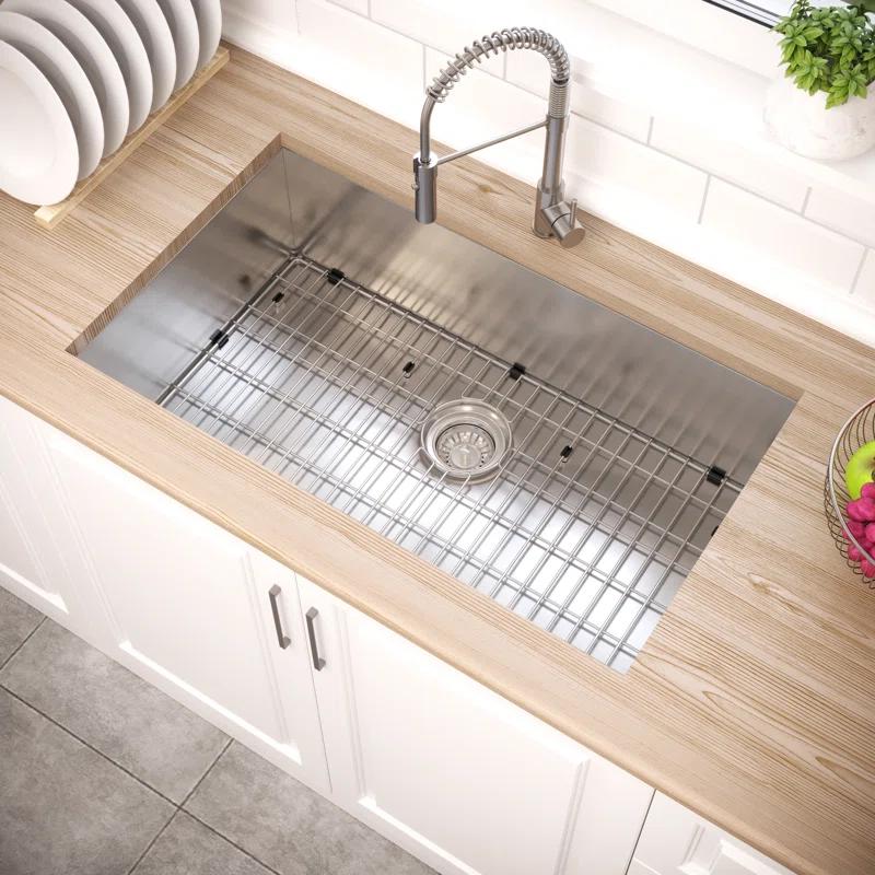 Blue Ocean 32" L x 19" W Single BowlStainless Steel Undermount Kitchen Sink