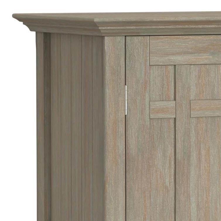 Simpli Home Bedford 54"W Solid Wood Sideboard Buffet and Wine Rack, 2 Drawers, and 2 Cabinets