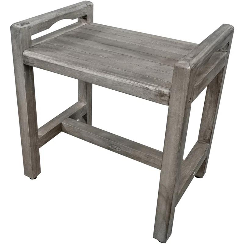 CoastalVogue 20'' W Teak Shower Bench with LiftAide